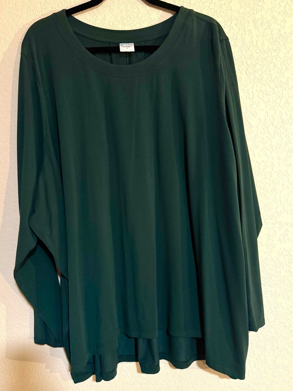 Athleta Forest Green Long Sleeve Relaxed Tee